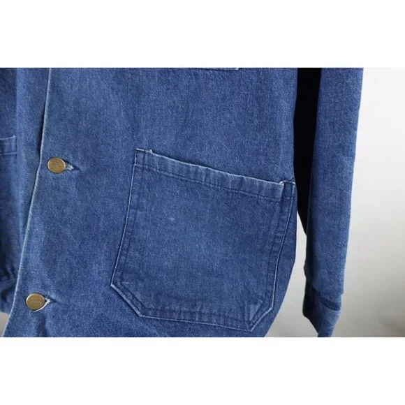 Vtg 60s Adolphe Lafont Mens 46 US Government Blanket Lined Denim Barn Jacket USA